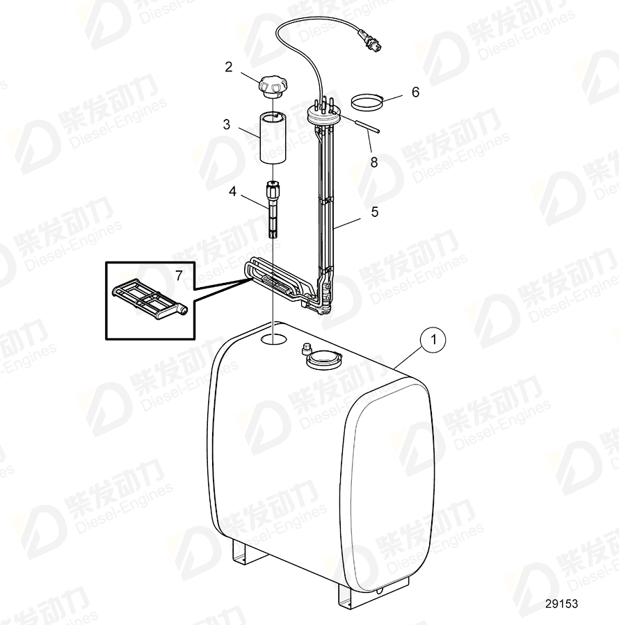 volvo penta Filler cap 20703186 Drawing volvo penta Filler cap 20703186 Drawing